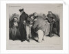 Caricature, plate 439: We are all honest men, so let us embrace and be done with it, 1834 by Honoré Daumier; Aubert