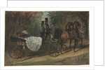 Carriage in the Bois de Boulogne, 1800s by Constantin Guys