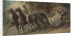 Carriage in the Bois de Boulogne, 1800s by Constantin Guys