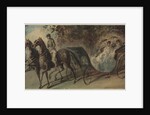 Carriage in the Bois de Boulogne, 1800s by Constantin Guys