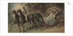 Carriage in the Bois de Boulogne, 1800s by Constantin Guys