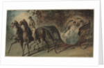 Carriage in the Bois de Boulogne, 1800s by Constantin Guys