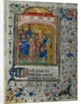 Christ before Pilate: Leaf from a Book of Hours, c. 1420-1430 by Henri d'Orquevaulx; Workshop