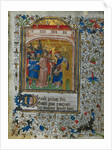 Christ before Pilate: Leaf from a Book of Hours, c. 1420-1430 by Henri d'Orquevaulx; Workshop