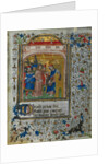 Christ before Pilate: Leaf from a Book of Hours, c. 1420-1430 by Henri d'Orquevaulx; Workshop