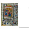 Christ before Pilate: Leaf from a Book of Hours, c. 1420-1430 by Henri d'Orquevaulx; Workshop