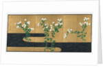 Chrysanthemums by a Stream, late 1700s-early 1800s by Ogata Korin (follower of)