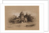 Church in a Landscape, 1800s by Henry Bright