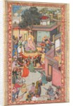 Circumcision ceremony for Akbar?s sons, painting 126 from an Akbar-nama?, c. 1602-3 by Dharam Das (attributed to)