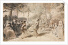 Costumed Dancers Performing in a Garden Tavern, 1756 by Augustin de Saint-Aubin