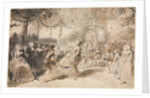Costumed Dancers Performing in a Garden Tavern, 1756 by Augustin de Saint-Aubin