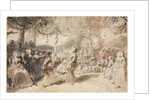 Costumed Dancers Performing in a Garden Tavern, 1756 by Augustin de Saint-Aubin