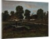 Cottages Near Larchant, not dated by Théodore Rousseau (imitator of)