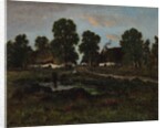 Cottages Near Larchant, not dated by Théodore Rousseau (imitator of)