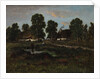 Cottages Near Larchant, not dated by Théodore Rousseau (imitator of)
