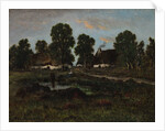 Cottages Near Larchant, not dated by Théodore Rousseau (imitator of)