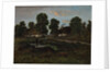 Cottages Near Larchant, not dated by Théodore Rousseau (imitator of)