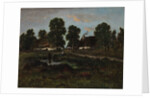 Cottages Near Larchant, not dated by Théodore Rousseau (imitator of)