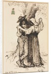 Couple Courting by a Tree, 1871 by Léon Bonnat