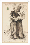 Couple Courting by a Tree, 1871 by Léon Bonnat