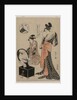 Courtesan Before a Mirror Adjusting Her Hairpins (from the series A New Series of the Six…, mid 17 by Ch?bunsai Eishi