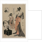 Courtesan Before a Mirror Adjusting Her Hairpins (from the series A New Series of the Six…, mid 17 by Ch?bunsai Eishi