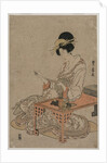 Courtesan Seated at a Writing Table, c. late 1790s by Utagawa Toyohiro