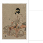 Courtesan Seated at a Writing Table, c. late 1790s by Utagawa Toyohiro