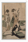 Daimio and his Retinue Crossing a Stream in Plain Near Fuji, 1753-1806 by Kitagawa Utamaro