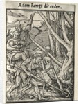 Dance of Death: Adam Tilling the Ground by Hans Holbein