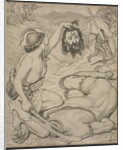 David and Goliath, Cartoon for Stained Glass Window at Jesus College, Cambridge, 1872 by Ford Madox Brown