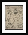 David and Goliath, Cartoon for Stained Glass Window at Jesus College, Cambridge, 1872 by Ford Madox Brown