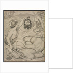 David and Goliath, Cartoon for Stained Glass Window at Jesus College, Cambridge, 1872 by Ford Madox Brown