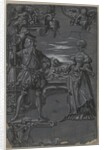 Design for Glass Painting: Man and Woman in Architectural Setting, second half 1500s by Tobias Stimmer (attributed to)