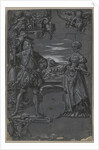 Design for Glass Painting: Man and Woman in Architectural Setting, second half 1500s by Tobias Stimmer (attributed to)