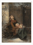 Destitute Dead Mother holding her sleeping Child in Winter, c. 1850 by Octave Tassaert