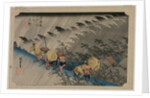Driving Rain at Shono from the series Fifty-Three Stations of the Tokaido, 1833 by Ando Hiroshige