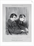Edmond and Jules de Goncourt, 1853 by Paul Gavarni