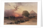 Egypt and Nubia, Volume III: Approach of the Simoon-Desert at Gizeh, 1849 by Louis Haghe