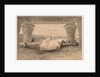 Egypt and Nubia: Volume I - No. 32, View from under the Portico of the Temple of Edfou…, 1838 by Louis Haghe