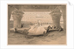 Egypt and Nubia: Volume I - No. 32, View from under the Portico of the Temple of Edfou…, 1838 by Louis Haghe