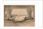 Egypt and Nubia: Volume I - No. 32, View from under the Portico of the Temple of Edfou…, 1838 by Louis Haghe