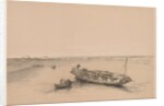 Egypt and Nubia: Volume I - No. 4, Slave Boats on the Nile, View Looking Towards…, 1838 by Louis Haghe