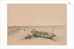 Egypt and Nubia: Volume I - No. 4, Slave Boats on the Nile, View Looking Towards…, 1838 by Louis Haghe