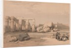 Egypt and Nubia: Volume II - No. 4, Fragments of the Great Colossi, at the Memnonium, 1838 by Louis Haghe