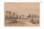 Egypt and Nubia: Volume II - No. 4, Fragments of the Great Colossi, at the Memnonium, 1838 by Louis Haghe