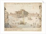 Eighteen Views of Rome: The Piazza Barberini…, 1665 by Lievin Cruyl