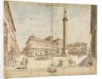 Eighteen Views of Rome: The Piazza Colonna, 1664 by Lievin Cruyl