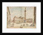 Eighteen Views of Rome: The Piazza Colonna, 1664 by Lievin Cruyl