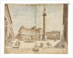 Eighteen Views of Rome: The Piazza Colonna, 1664 by Lievin Cruyl